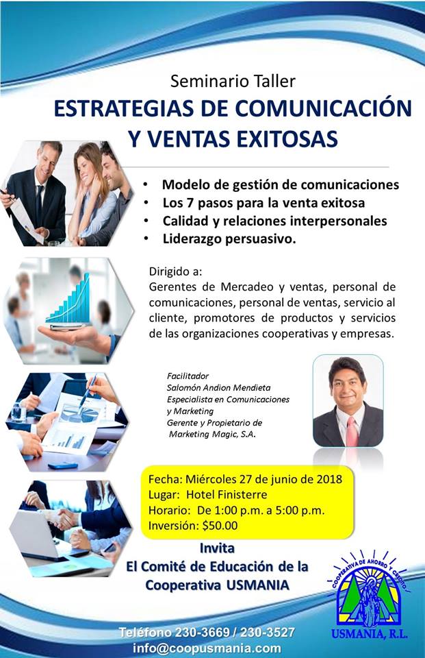  SEMINARIO TALLER “ESTRATEGIAS DE COMUNICACIÓN Y VENTAS EXITOSAS”