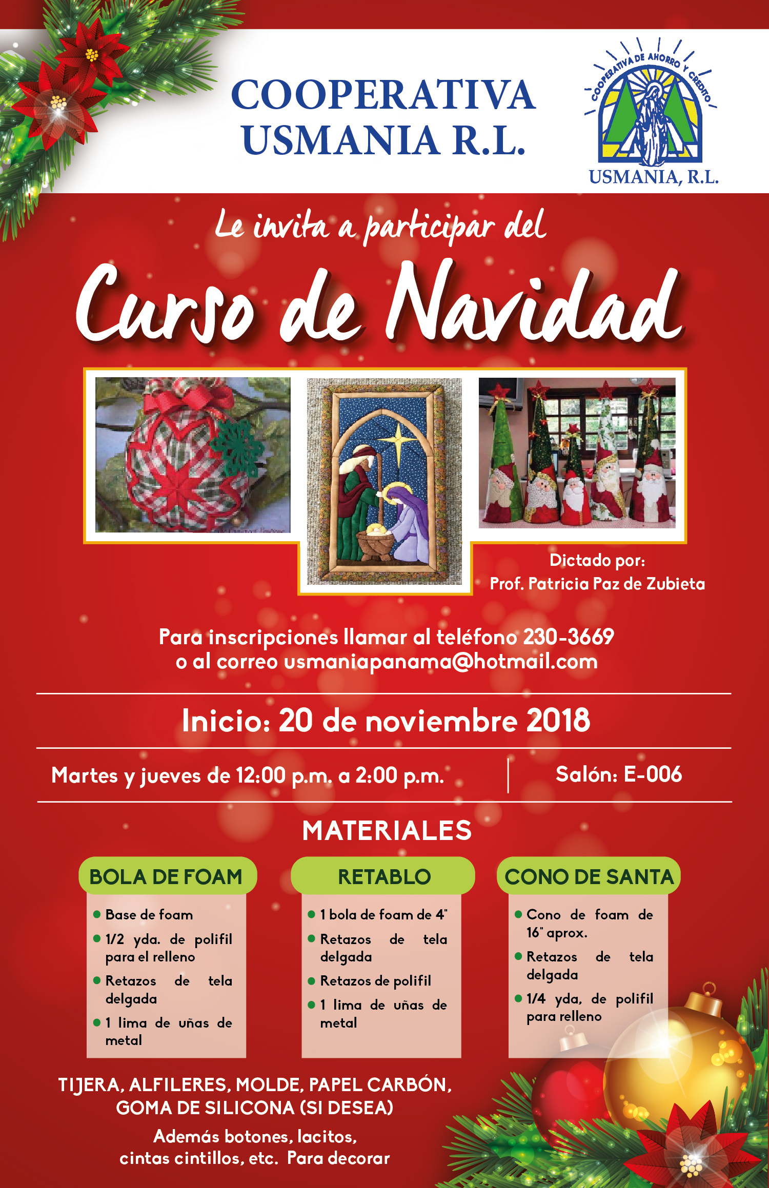  CURSOS DE ADORNOS NAVIDEÑOS 2018