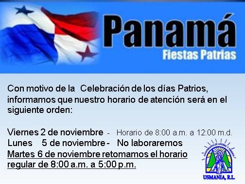  HORARIO DE ATENCIÓN EN LOS DÍAS DE FIESTAS PATRIAS