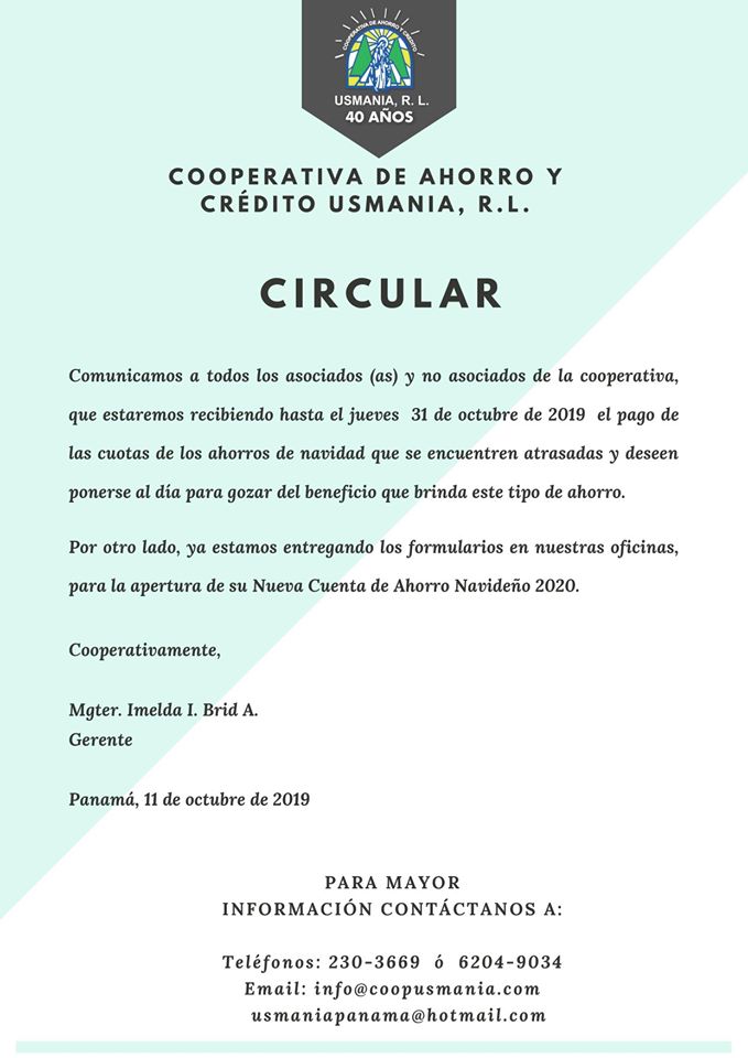  CIRCULAR !