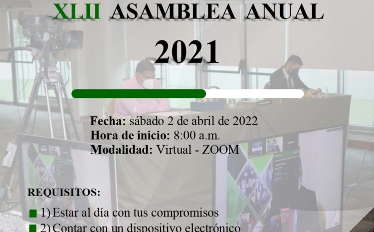  CONVOCATORIA XLII ASAMBLEA ANUAL 2021 – COOPERATIVA USMANIA, R.L.