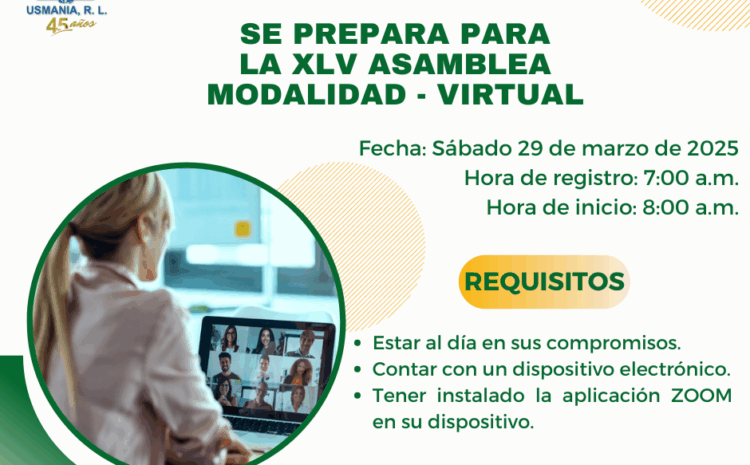  XLV ASAMBLEA COOPERATIVA USMANIA, R.L. 2024 